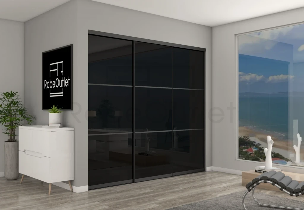 Black Glass With Horizontal Strips DIY