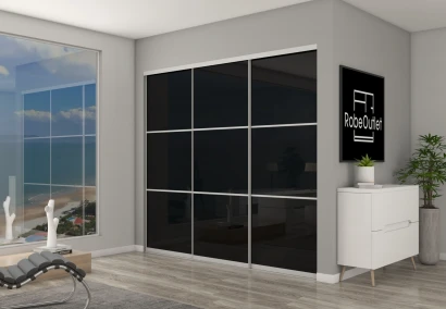 Black Glass With Horizontal Strips DIY