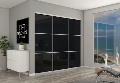 Black Glass With Horizontal Strips DIY