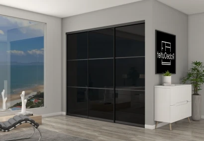 Black Glass With Horizontal Strips DIY