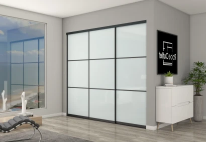 Greenish white Glass With Horizontal Strips DIY